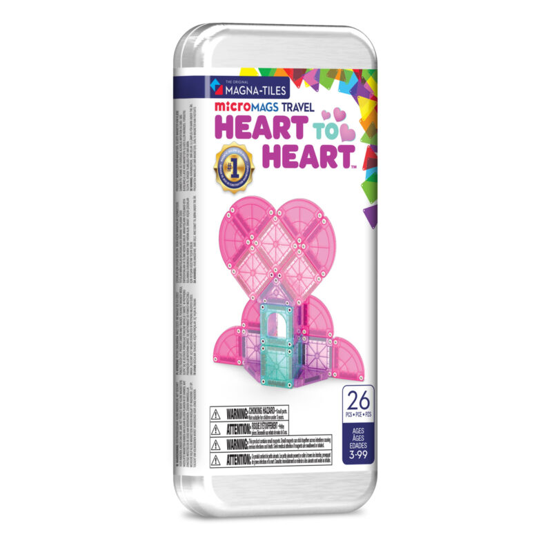 MAGNA-TILES® Klocki Magnetyczne microMAGS Heart to Heart Travel 26 el.