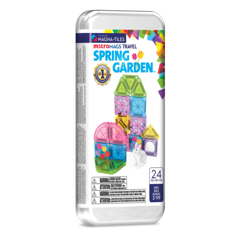 MAGNA-TILES® Klocki Magnetyczne microMAGS Spring Garden Travel 24 el.