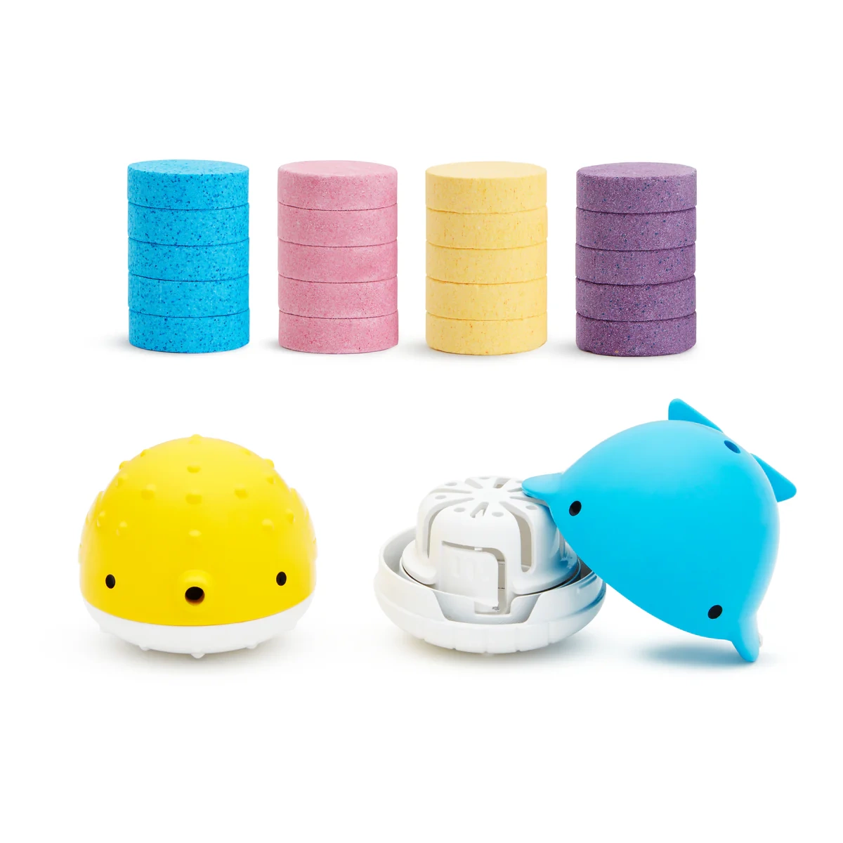 Munchkin Color Buddies™ Zabawki i kolorowe pastylki do kąpieli
