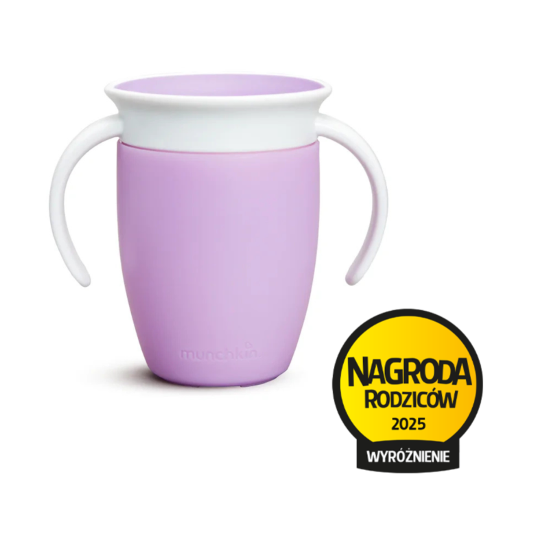 Munchkin Miracle 360° kubek treningowy z uchwytami, fioletowy, 207 ml