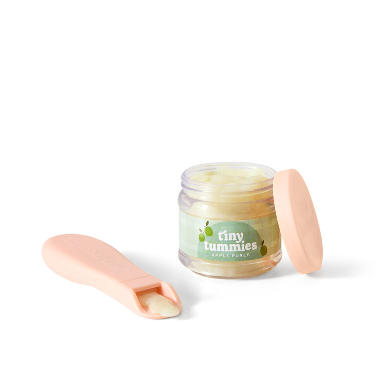 Tiny Harlow Zestaw Tiny Tummies Słoiczek i Łyżeczka, Jabłko