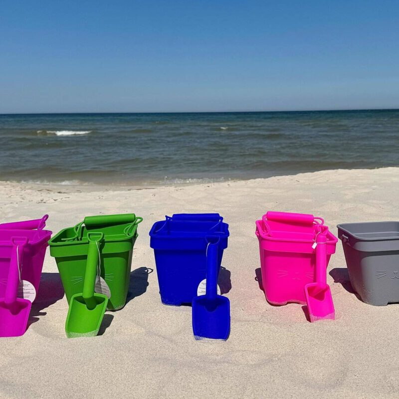 Tuloko WIADERKO SILIKONOWE Z ŁOPATKĄ + EKO TORBA / różne kolory