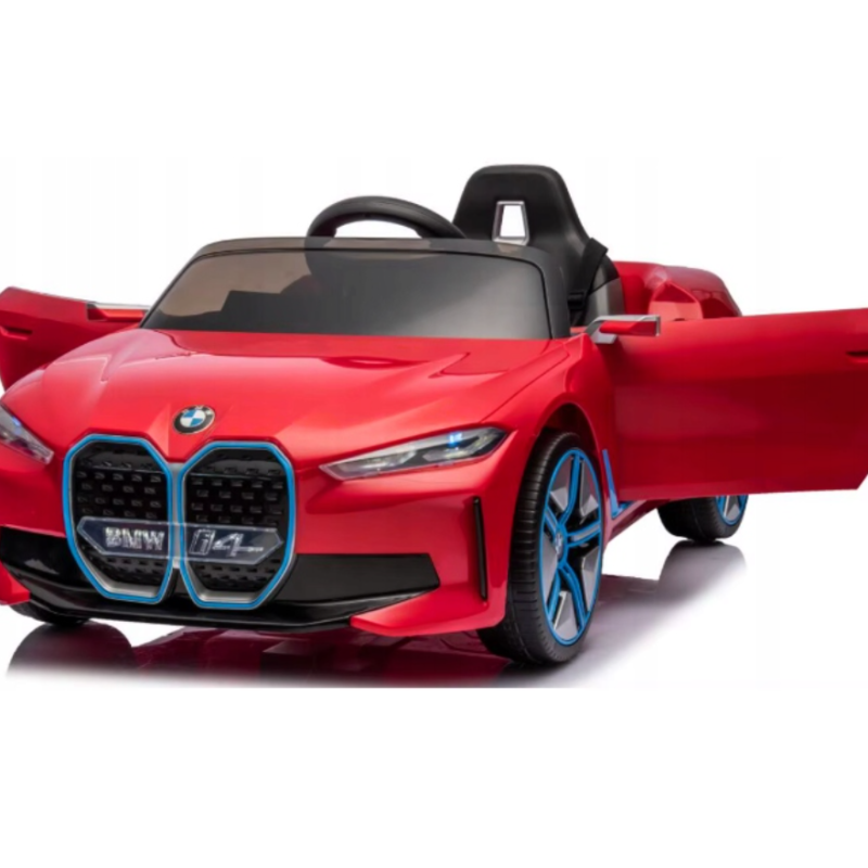 BMW i4 Czerwony Auto na akumulator EVA Skóra pilot