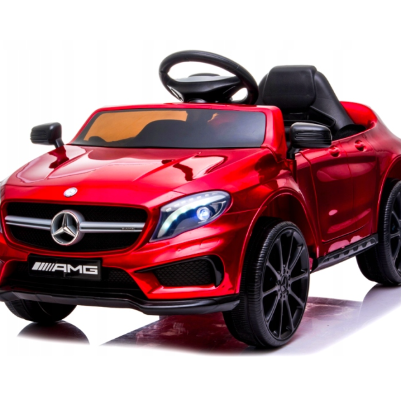 Mercedes GLA45 WIŚNIOWY Lakierowany, EVA Skóra autko na akumulator