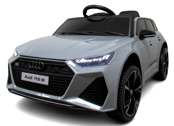 AUDI RS6 GT SZARY Auto na akumulator EVA Skóra pilot Akumulator litowo-jonowy