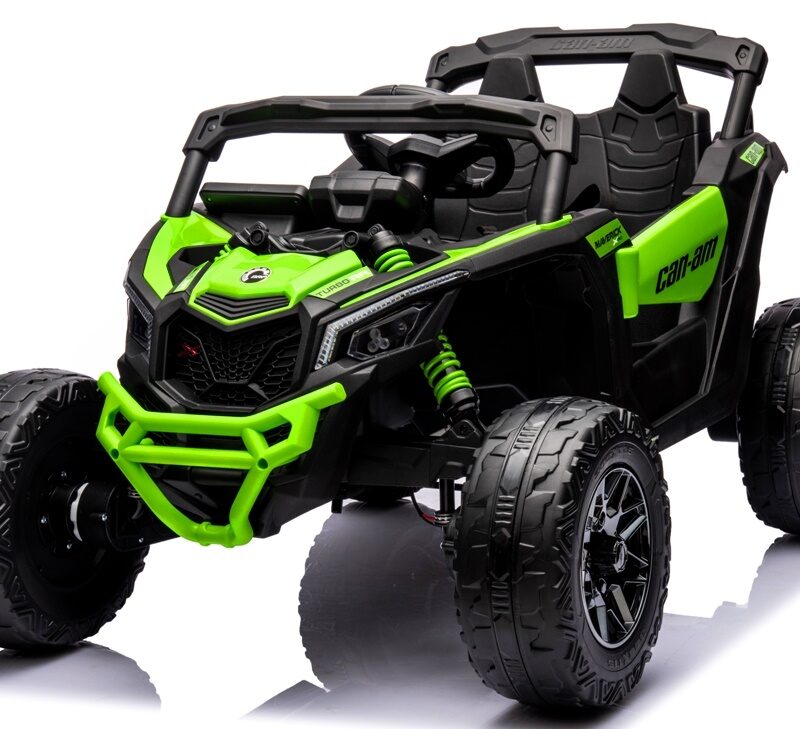 Can Am Maverick ZIELONY 4x4 4x200 WAT Auto na akumulator EVA SKÓRA Pilot Aku LI-ON