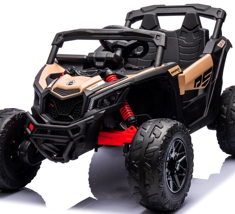 Can Am Maverick KHAKI 4x4 4x200 WAT Auto na akumulator EVA SKÓRA Pilot Aku LI-ON