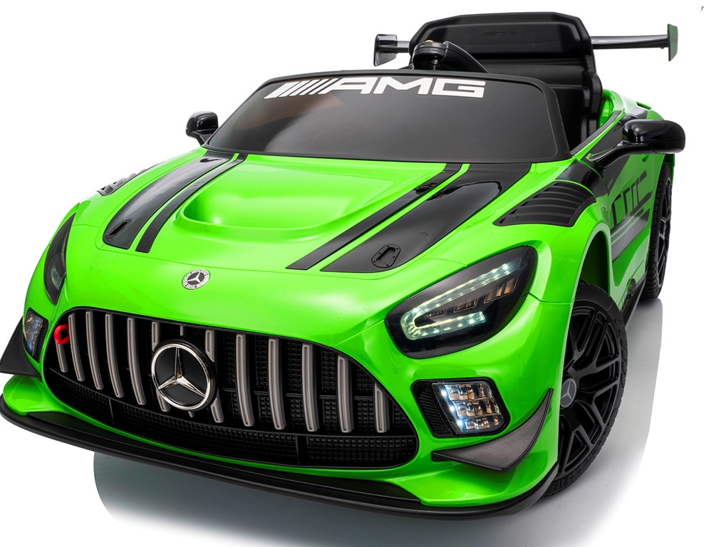 Mercedes GT3 Evo ZIELONY Miękkie koła Eva, miękki fotelik Licencja Akumulator litowo-jonowy - obrazek 2
