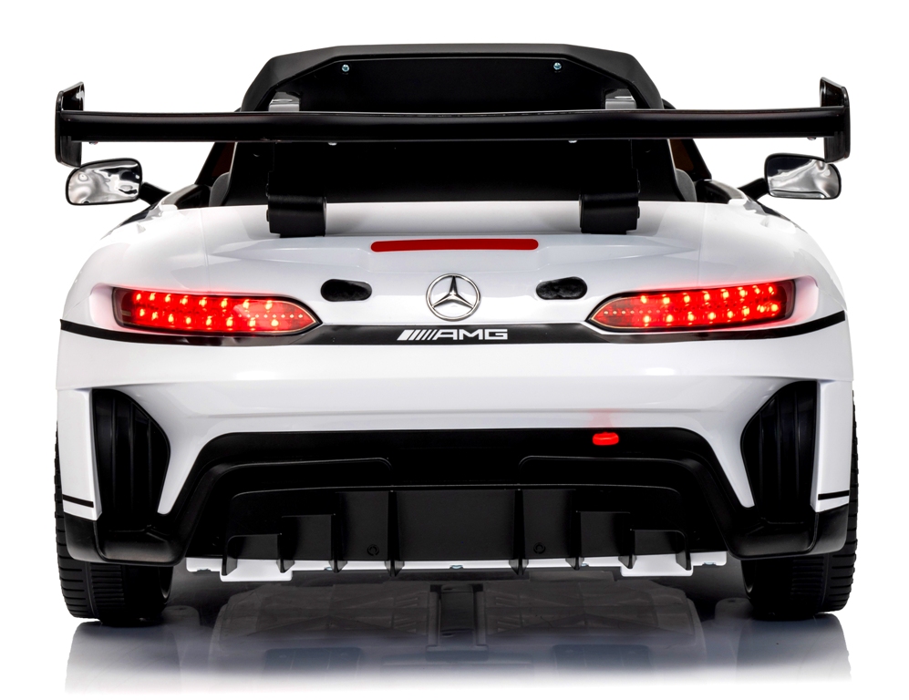 Mercedes GT3 Evo Biały Miękkie koła Eva, miękki fotelik Licencja Akumulator litowo-jonowy - obrazek 2