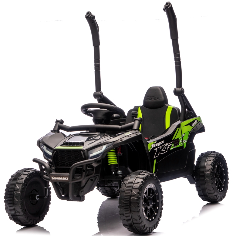 Kawasaki Teryx Czarny Auto na akumulator 4x4 EVA SKÓRA RC Akumulator litowo-jonowy