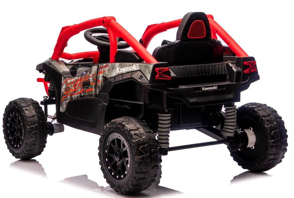 Kawasaki Teryx Czerwony Auto na akumulator 4x4 EVA SKÓRA RC Akumulator litowo-jonowy - obrazek 4