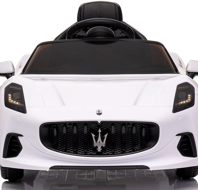 Maserati GranTurismo BIAŁY Auto na akumulator EVA Skóra pilot Akumulator litowo-jonowy