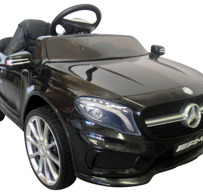 Mercedes GLA45 czarny Miękkie koła Eva, miękki fotelik Licencja
