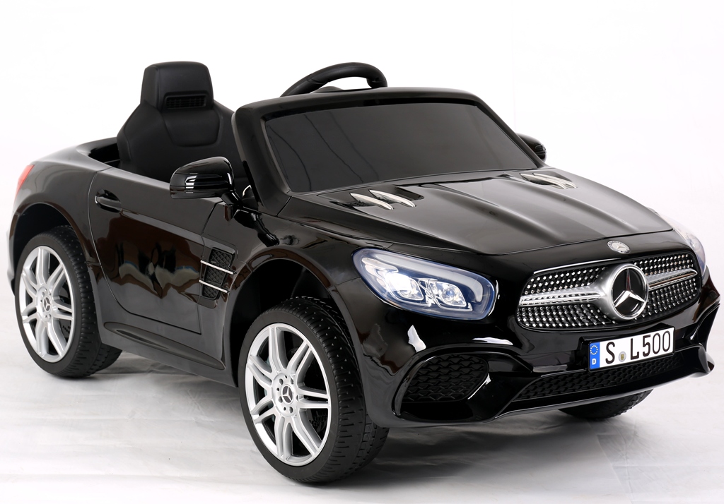 Mercedes SL500 Czarny Piankowe Koła Eva, miękki fotelik Licencja Akumulator litowo-jonowy