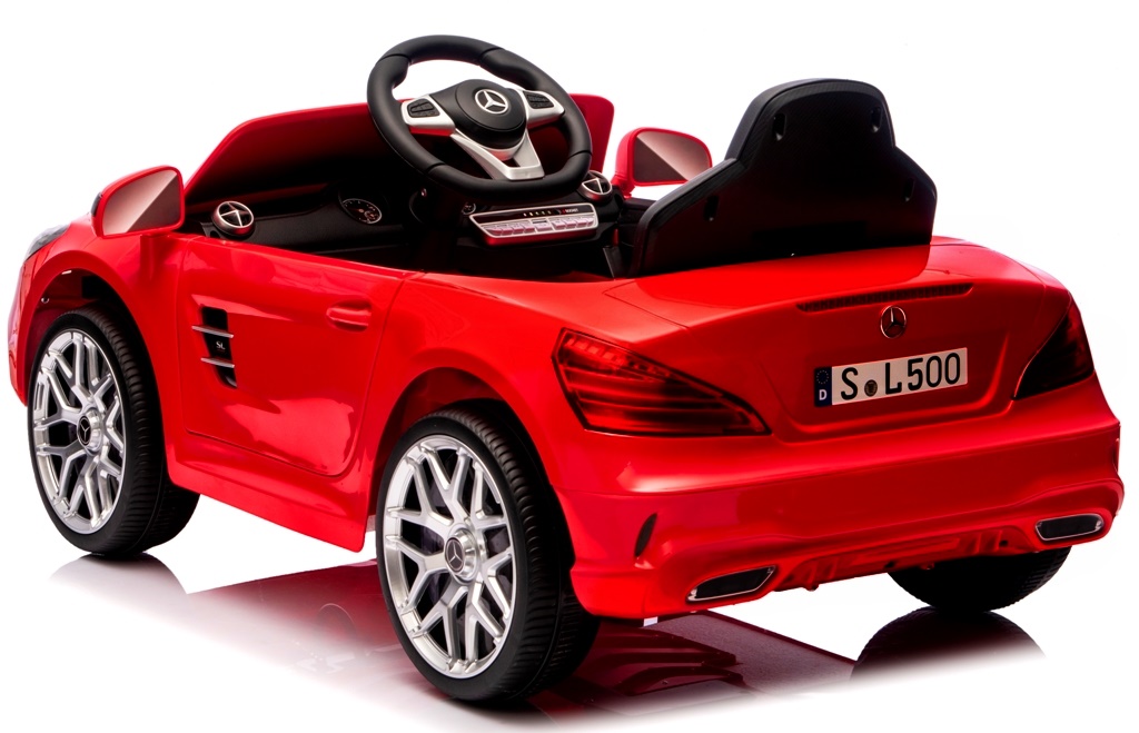 Mercedes SL500 czerwony Piankowe Koła Eva, miękki fotelik Licencja Akumulator litowo-jonowy - obrazek 4