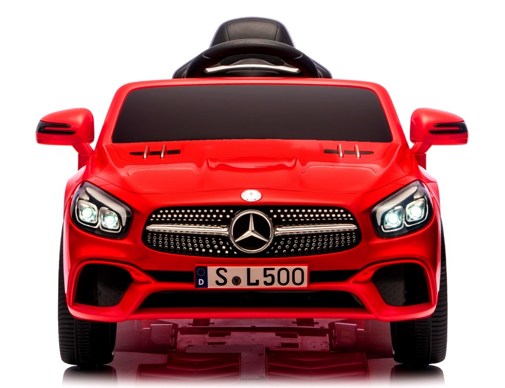 Mercedes SL500 czerwony Piankowe Koła Eva, miękki fotelik Licencja Akumulator litowo-jonowy