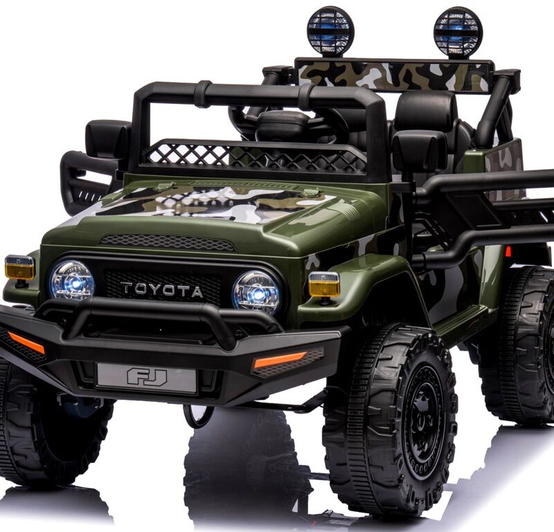 Toyota FJ Cruiser Zielony, 4x4 miękki fotelik pilot Licencja AKumulator litowo-jonowy