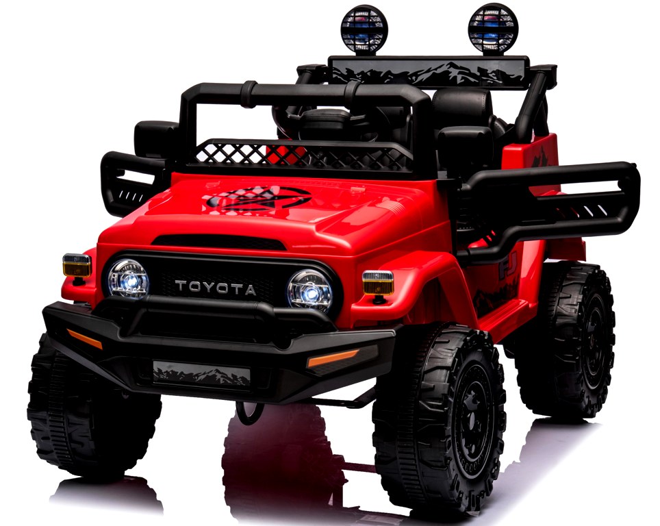 Toyota FJ Cruiser Czerwony, 4x4 miękki fotelik pilot Licencja AKumulator litowo-jonowy