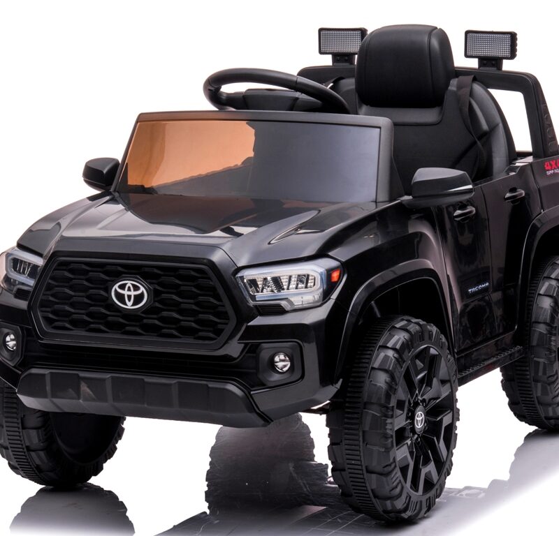 Toyota Tacoma czarny , miękki fotelik pilot Licencja autko na akumulator