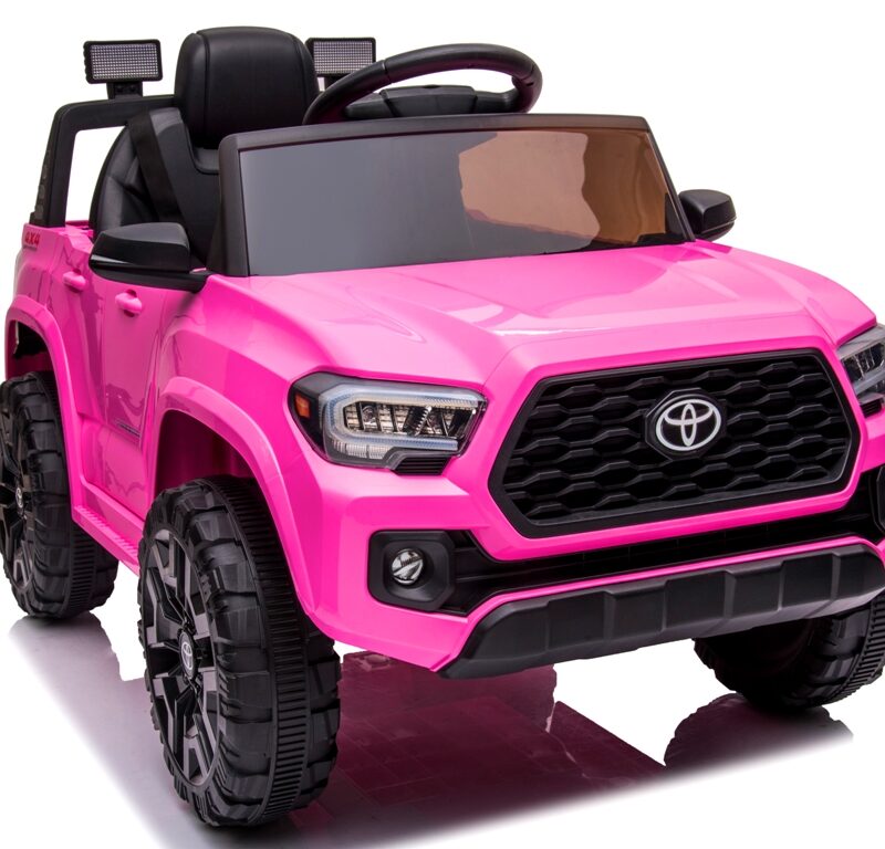 Toyota Tacoma różowy , miękki fotelik pilot Licencja autko na akumulator litowo-jonowy