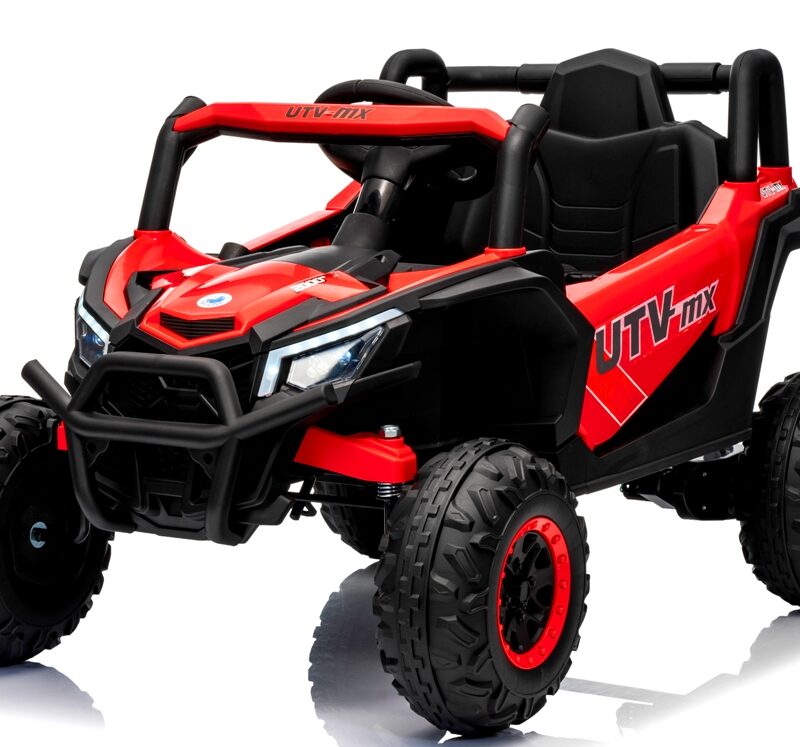 UTV2 R-sport Czerwony Auto na akumulator 4x4 EVA SKÓRA Pilot Akumulator litowo-jonowy