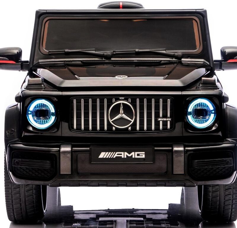 Mercedes AMG G63 4x4 czarny Piankowe koła Eva, miękki fotelik Licencja LION