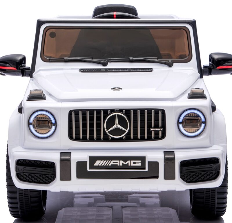 Mercedes AMG G63 4x4 BIAŁY Piankowe koła Eva, miękki fotelik Licencja LION