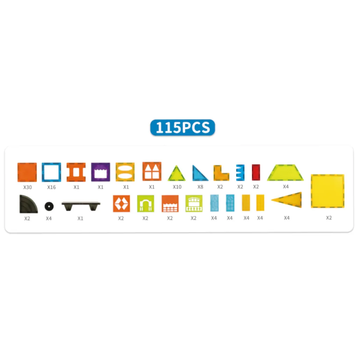 Klocki magnetyczne Magnetic Tiles 115 elementów – 3+ - obrazek 3