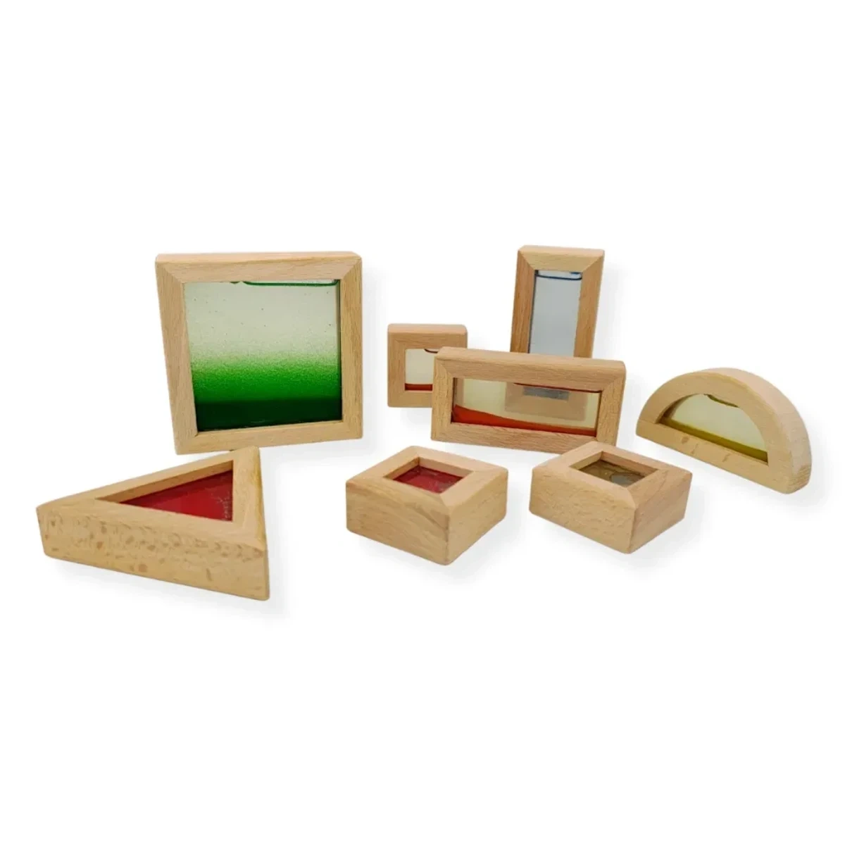 Klocki sensoryczne drewniane z piaskiem SensArt Sand – Kabi 2+ 8 el. - obrazek 2