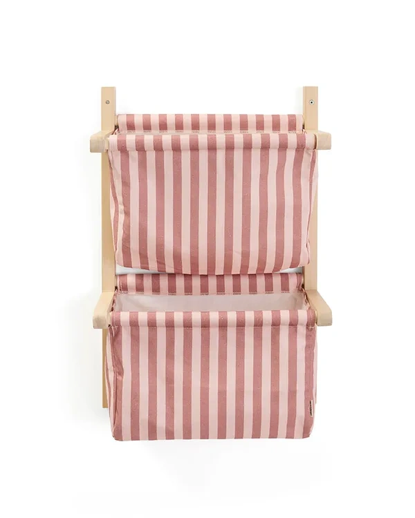 KID'S CONCEPT - półka ścienna materiałowa w paski, clay pink - obrazek 3