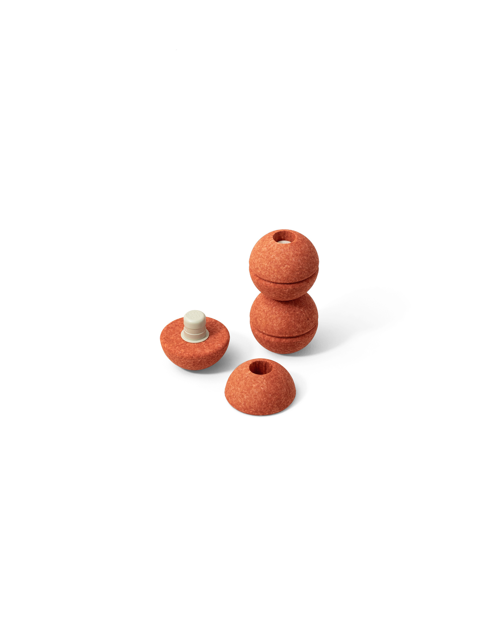 MODU – Foam Balls zestaw 3 piłek piankowych, burnt orange / dusty green