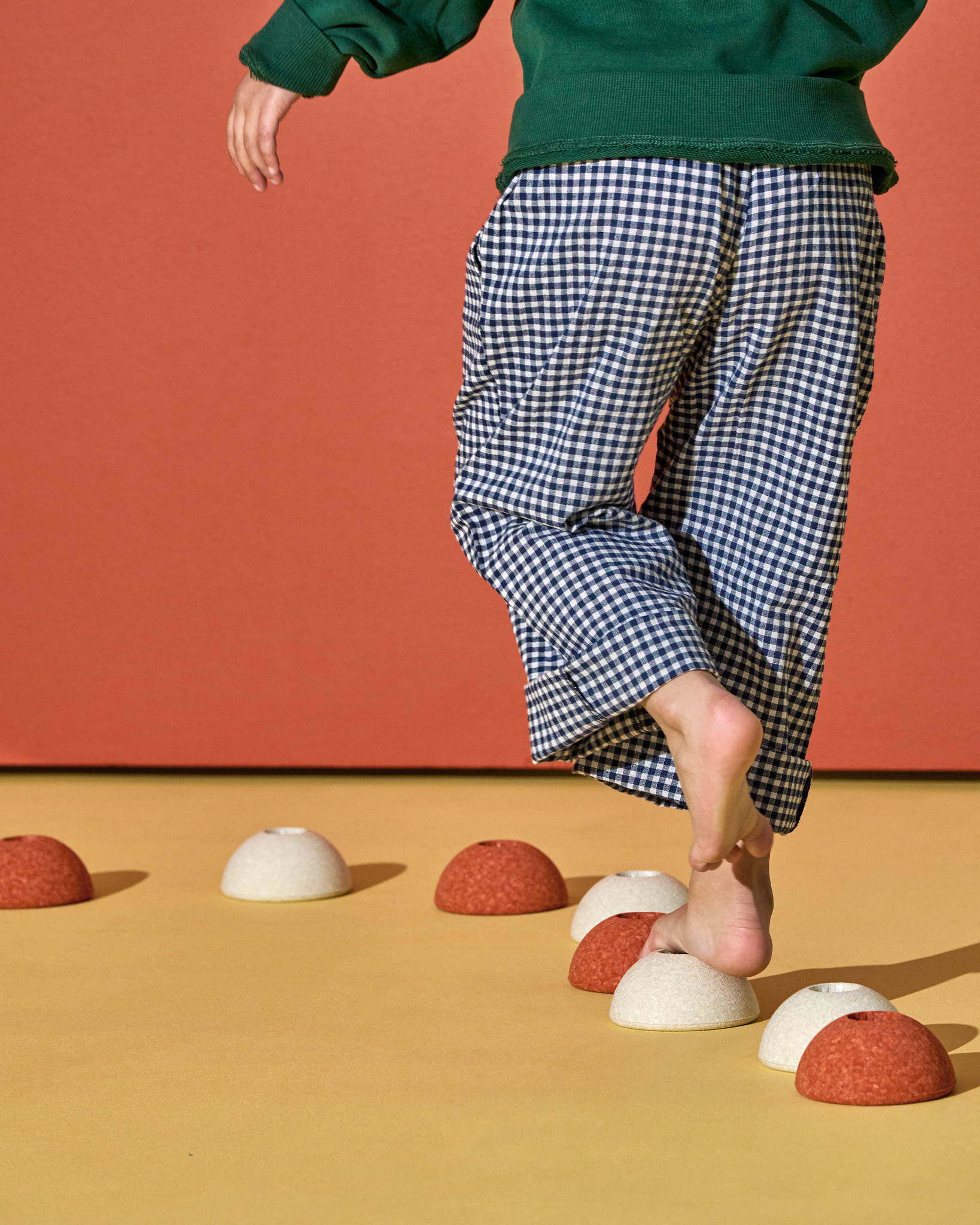 MODU - Foam Balls zestaw 3 piłek piankowych, burnt orange / dusty green - obrazek 4