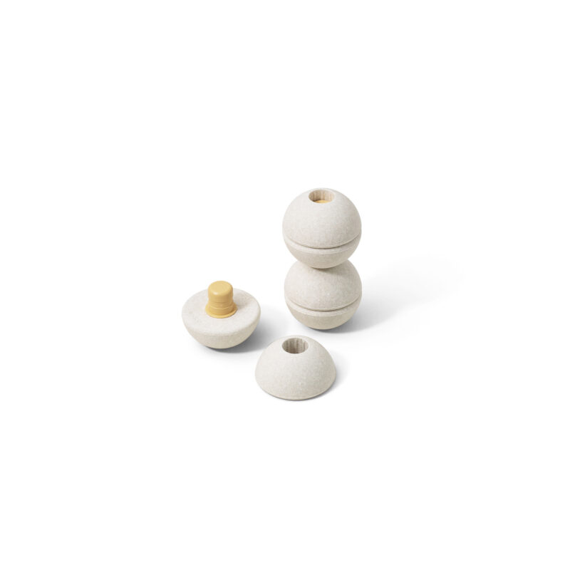 MODU - Foam Balls zestaw 3 piłek piankowych, sand grey / honey yellow