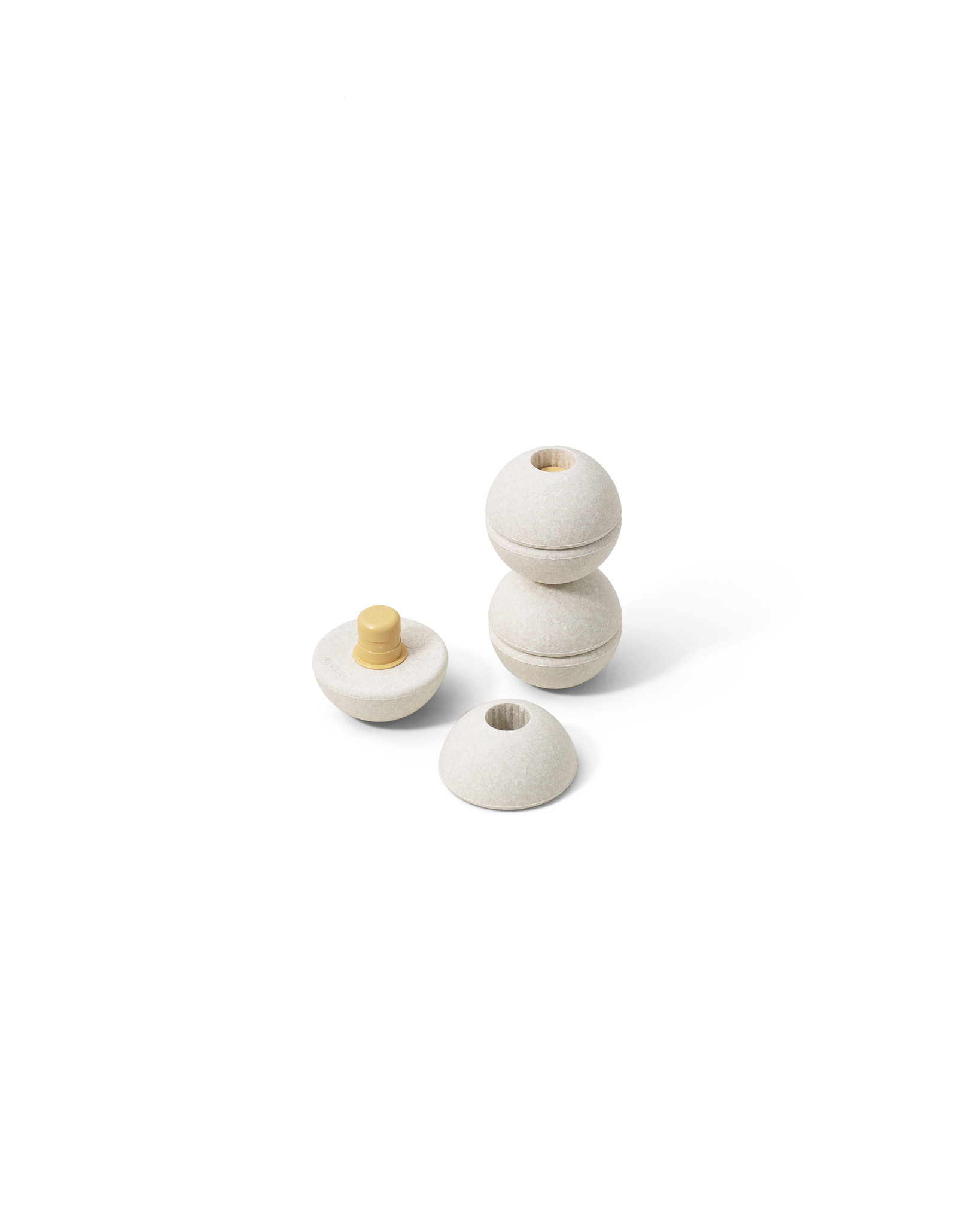 MODU – Foam Balls zestaw 3 piłek piankowych, sand grey / honey yellow