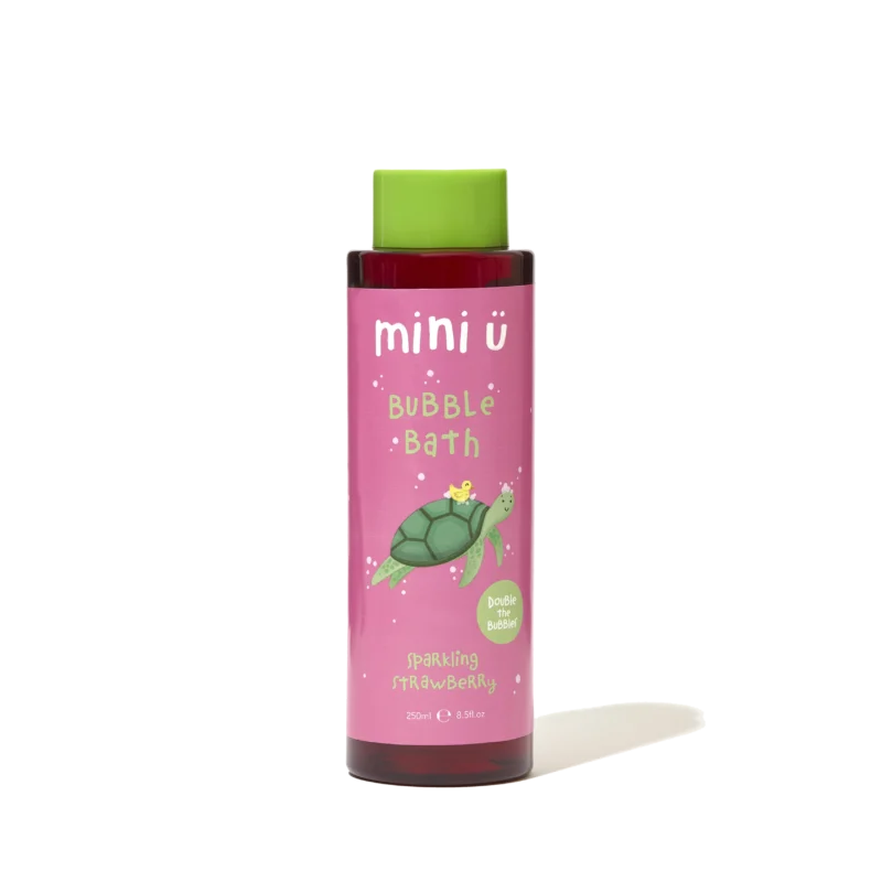 Mini-U Naturalny Płyn bąbelkowy do kąpieli dla dzieci i niemowląt TRUSKAWKA 250 ml