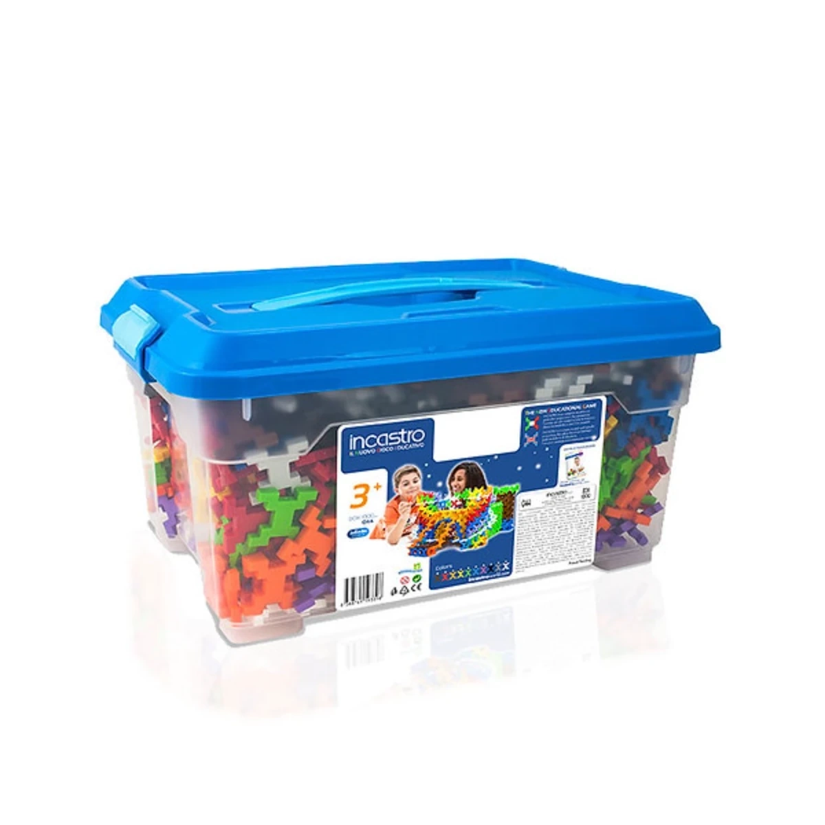 Klocki konstrukcyjne Incastro Box 1000 el. – zestaw 4+