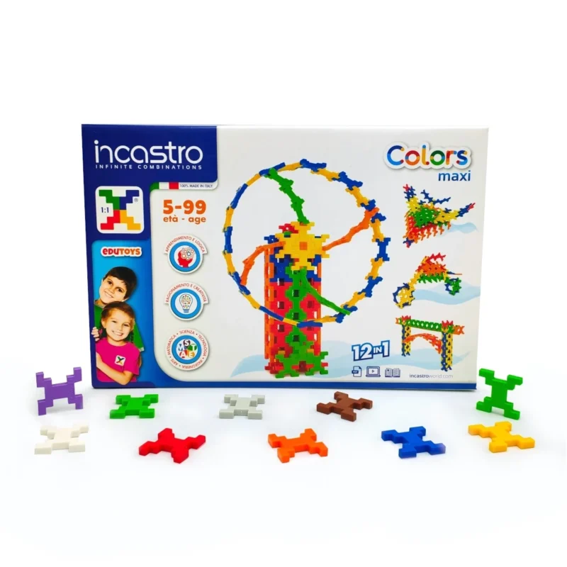 Klocki konstrukcyjne Incastro Colors Maxi 100 el. – Incastro 4+