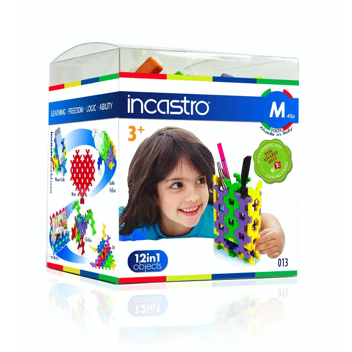 Klocki konstrukcyjne Incastro Cube M 40 elementów – 4+