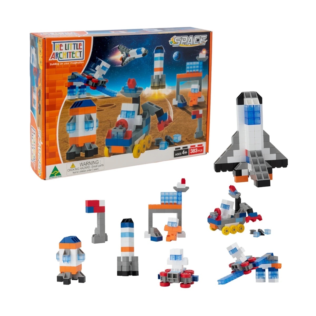 Klocki konstrukcyjne Little Architect Space 383 el. – 4+ - obrazek 4