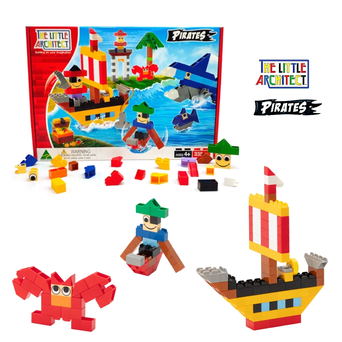 Klocki konstrukcyjne Pirates 335 el. – Little Architect 4+