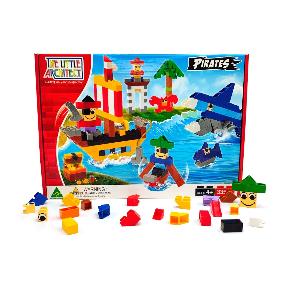 Klocki konstrukcyjne Pirates 335 el. – Little Architect 4+ - obrazek 2