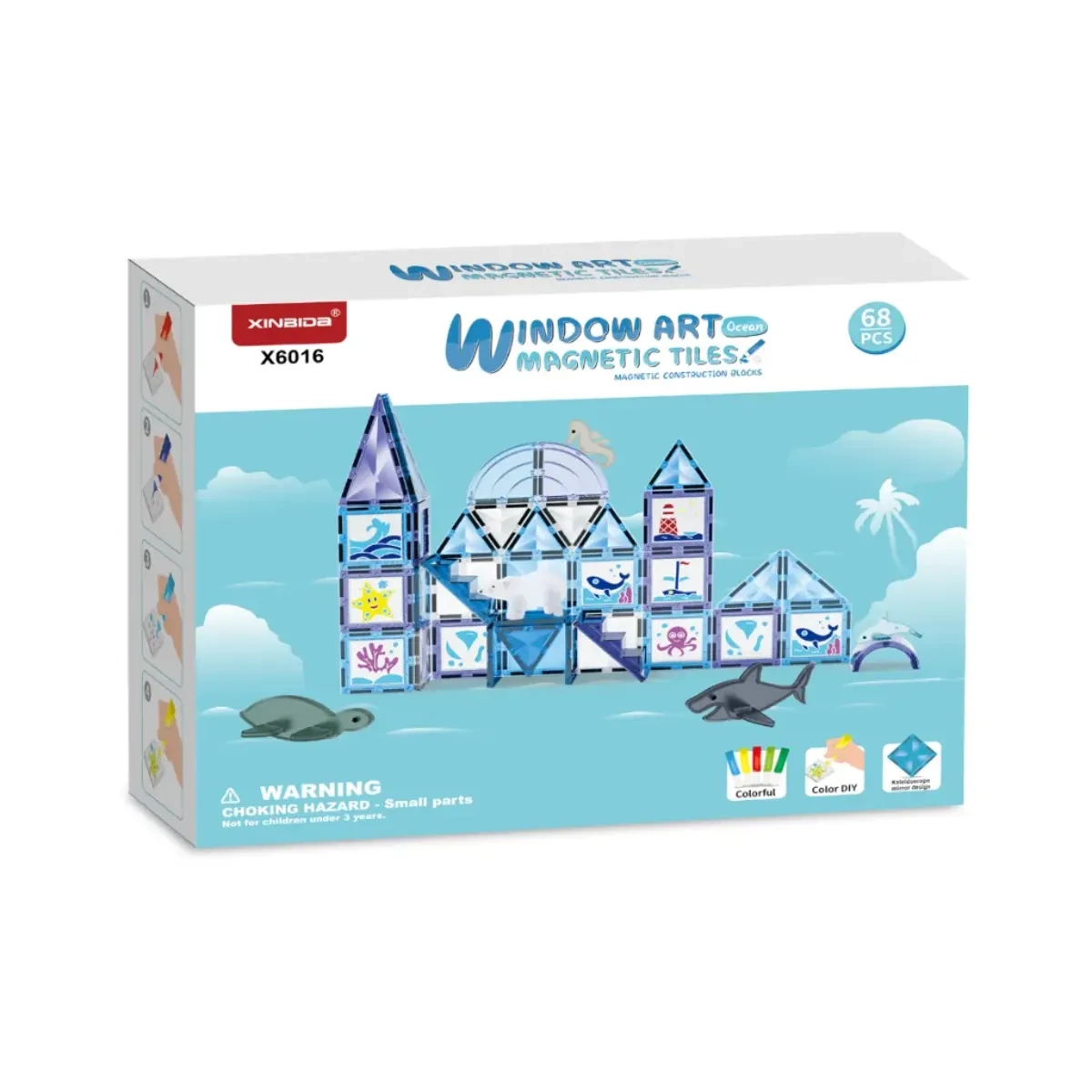 Klocki magnetyczne Ocean Window Art 68 el. – X-Bida 3+ - obrazek 3