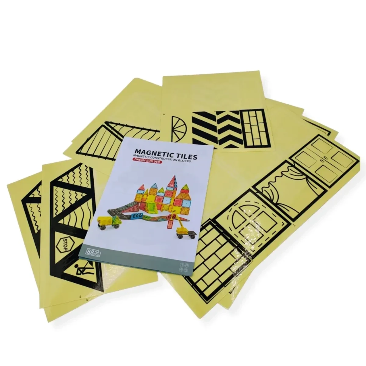 Klocki magnetyczne XL 88 el – Magnetic Tiles - duży zestaw 3+ - obrazek 5