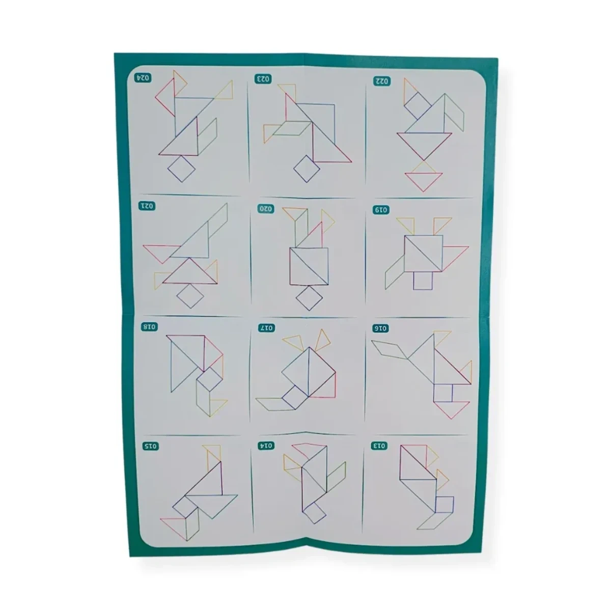 Klocki magnetyczne tangram 7 el. z tablicą – X-Bida 3+ - obrazek 4