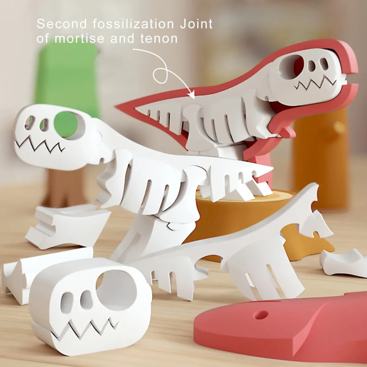 Magnetyczne figurki dinozaurów z dioramą – Half Toys 3+ - obrazek 2