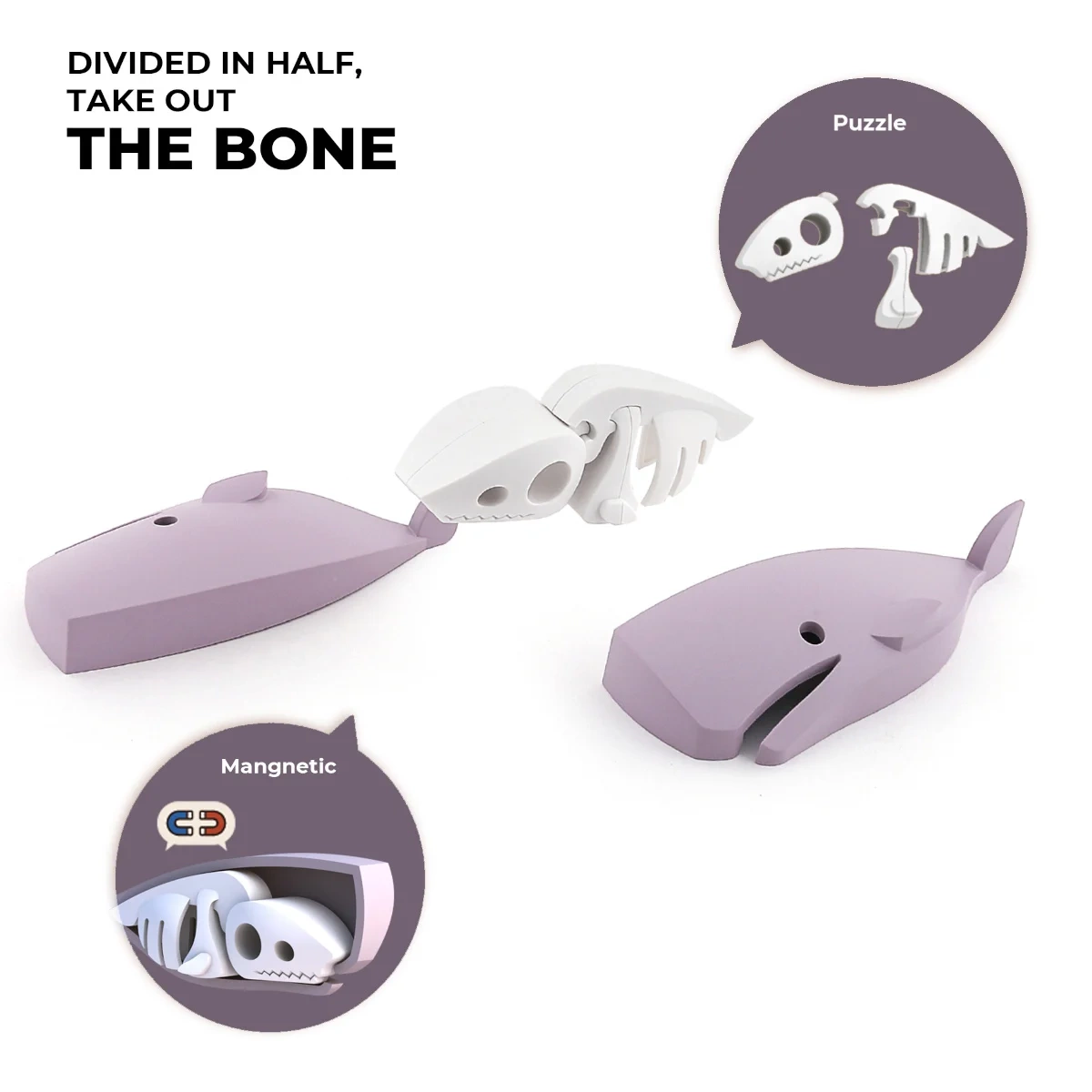 Magnetyczne zwierzaki Half Toys Ocean 3D – figurki dla dzieci 3+ - obrazek 5