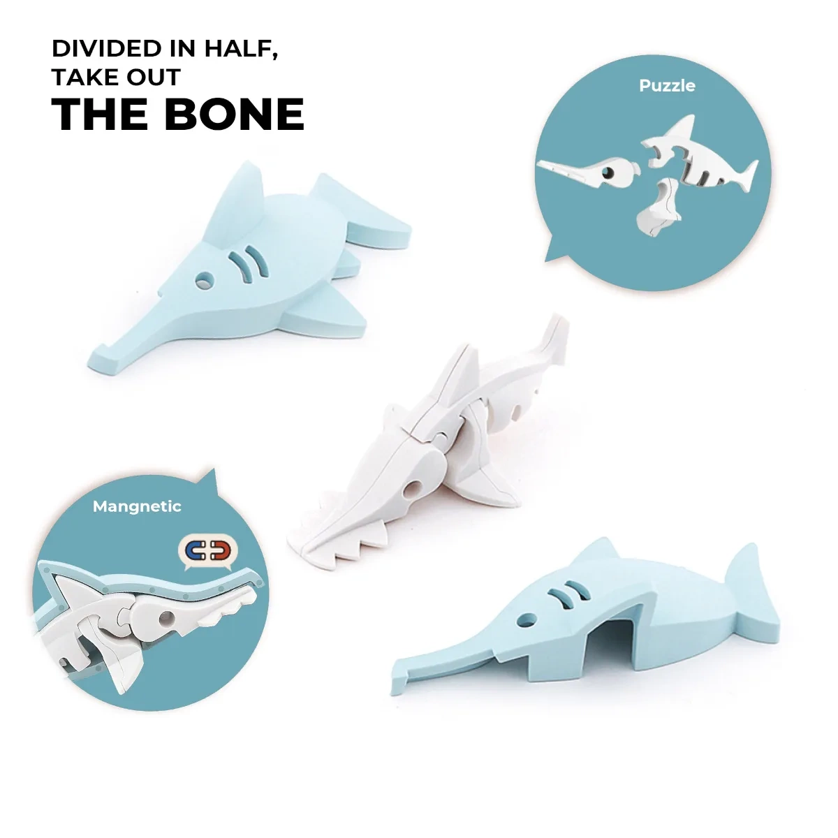 Magnetyczne zwierzaki Half Toys Ocean 3D – figurki dla dzieci 3+ - obrazek 3