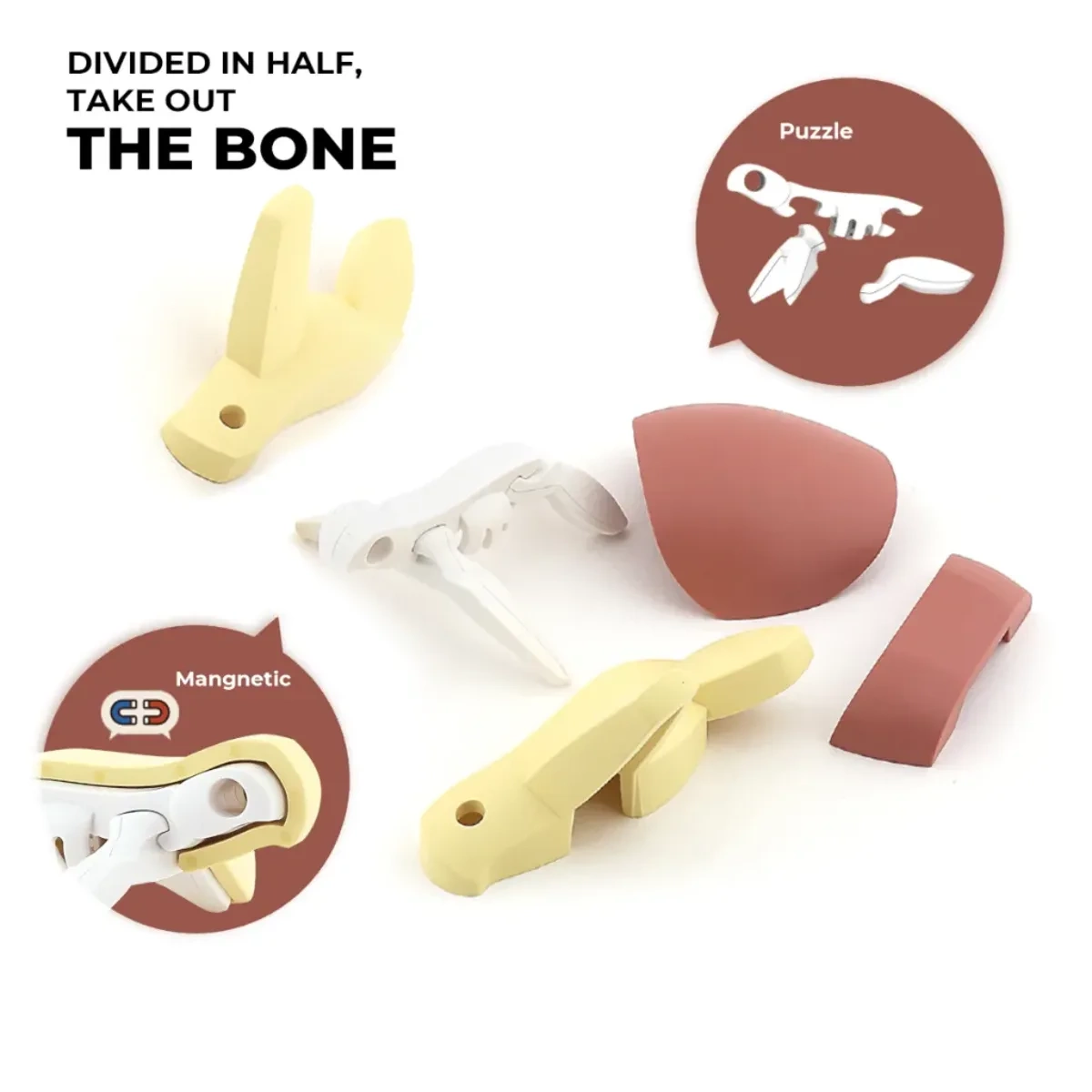 Magnetyczne zwierzaki Half Toys Ocean 3D – figurki dla dzieci 3+ - obrazek 6