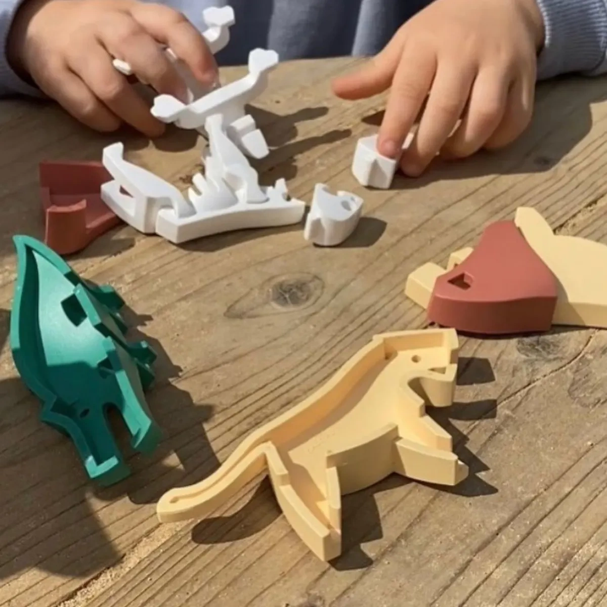 Magnetyczne zwierzaki Half Toys safari puzzle 3D – figurki 3+ - obrazek 2