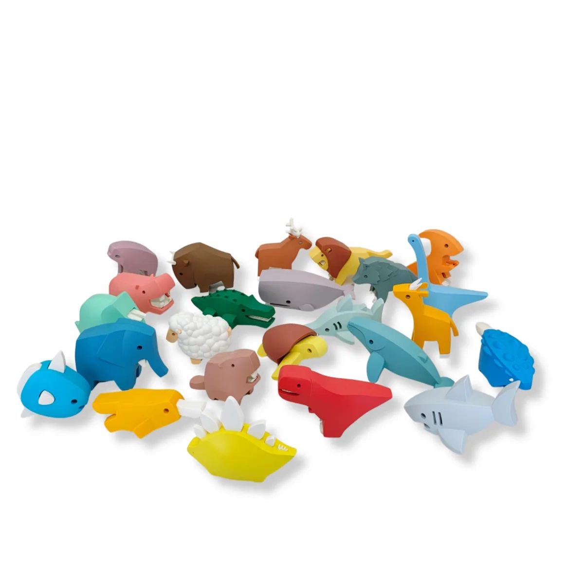 Magnetyczne zwierzaki puzzle 3D Half Toys - 24 szt. 3+ - obrazek 2